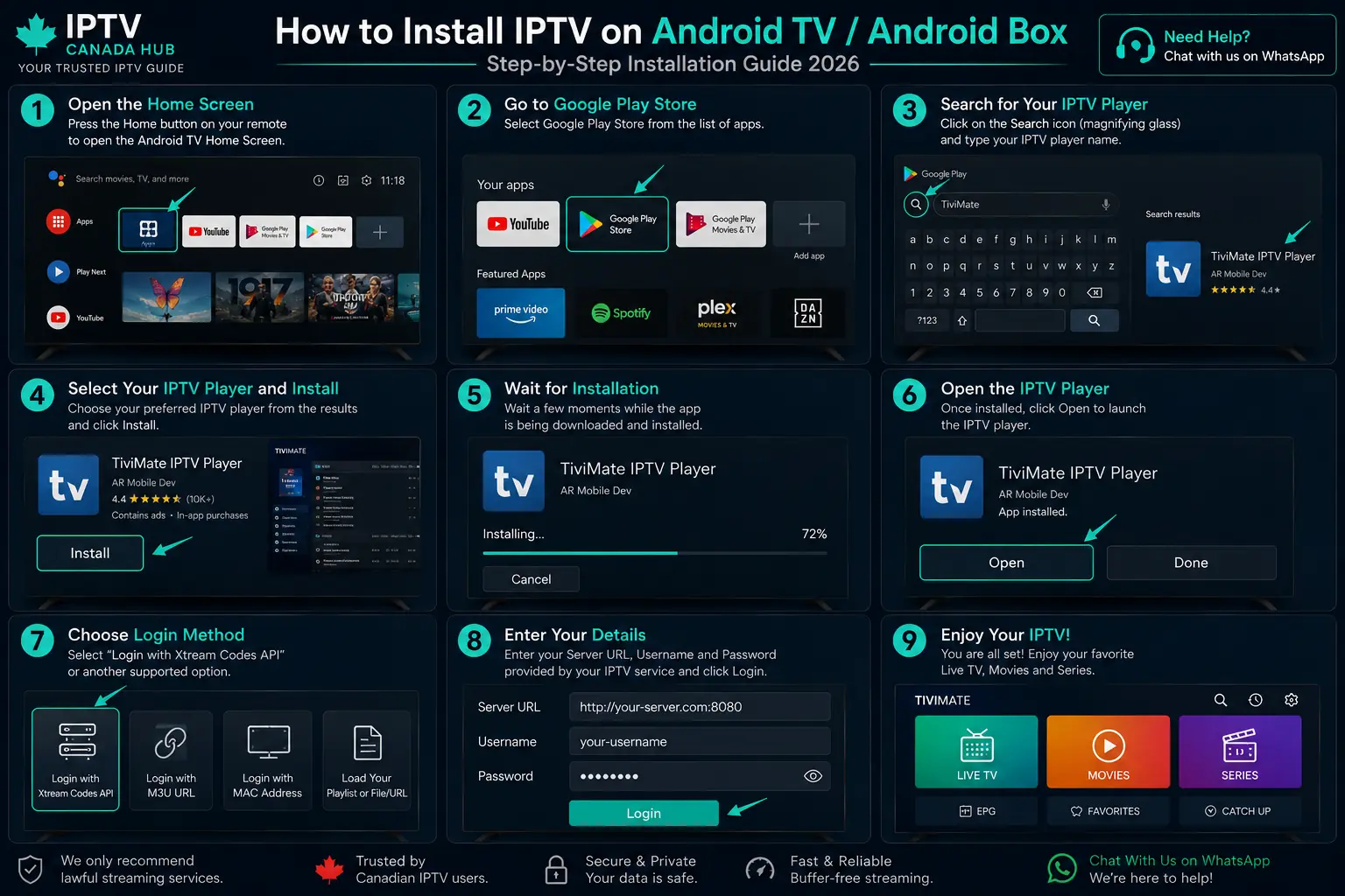 Android TV and Android Box IPTV installation guide
